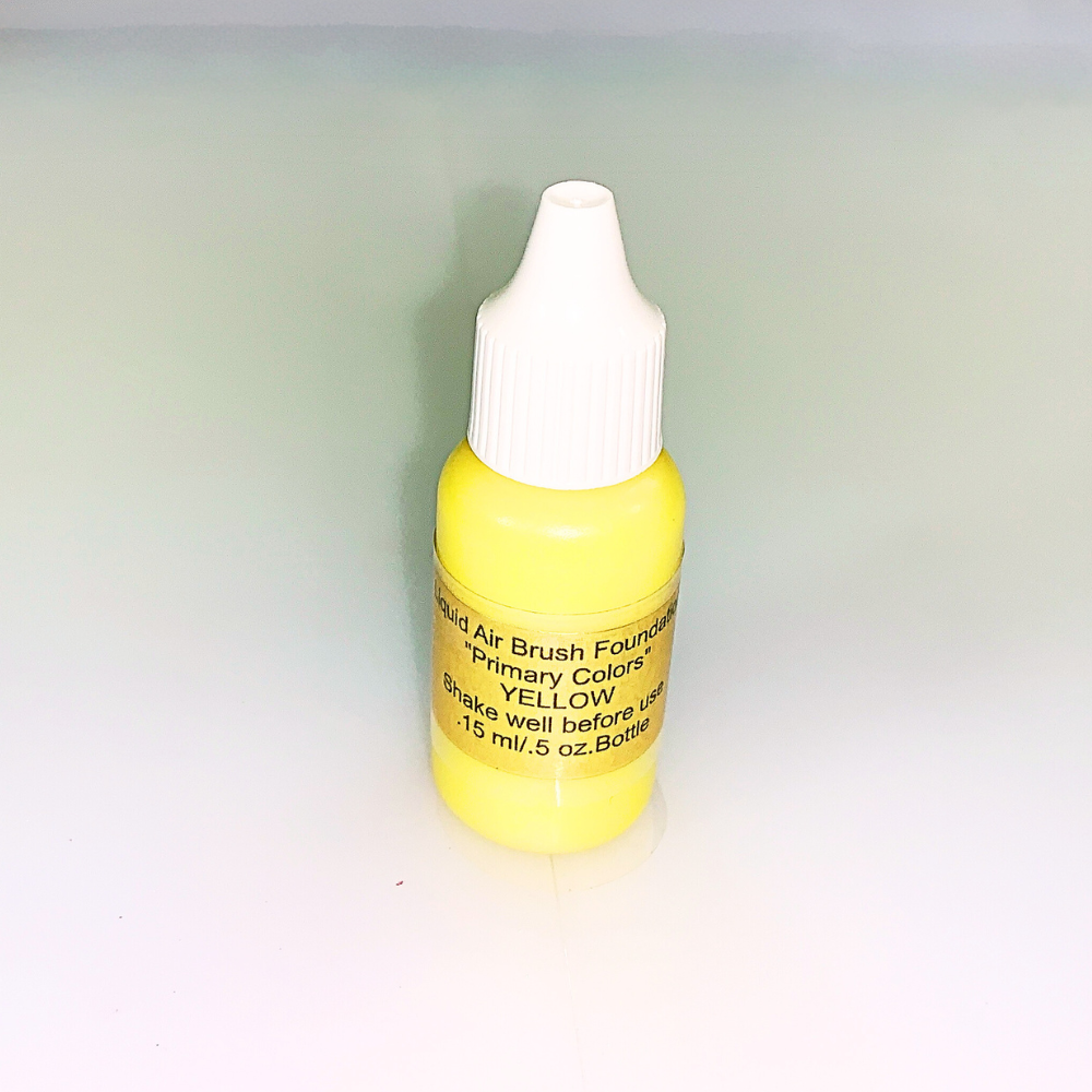 DrakeAir - Primary Colors - Yellow Air Brush Makeup - 1/2 oz.