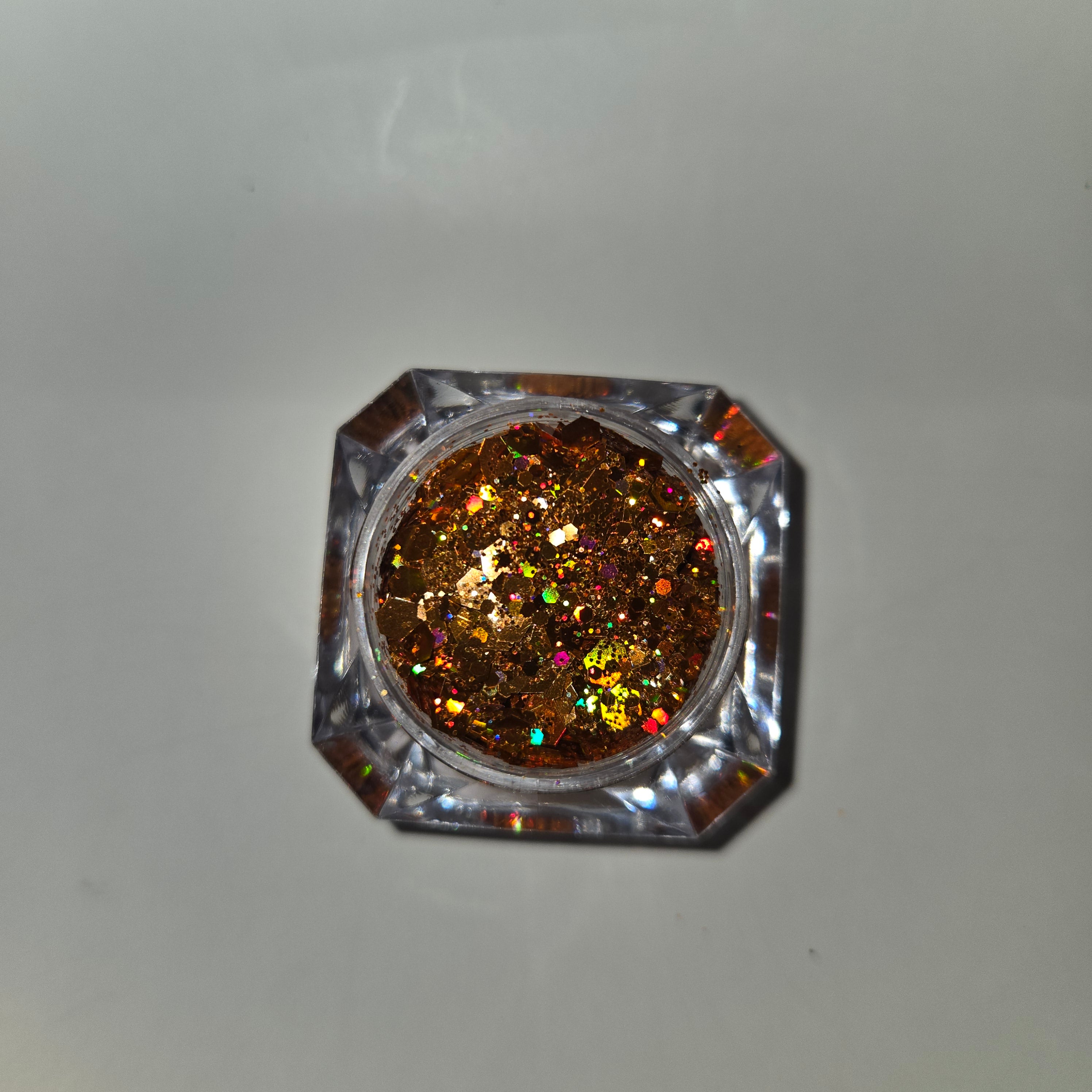 Burnt orange chunky glitter