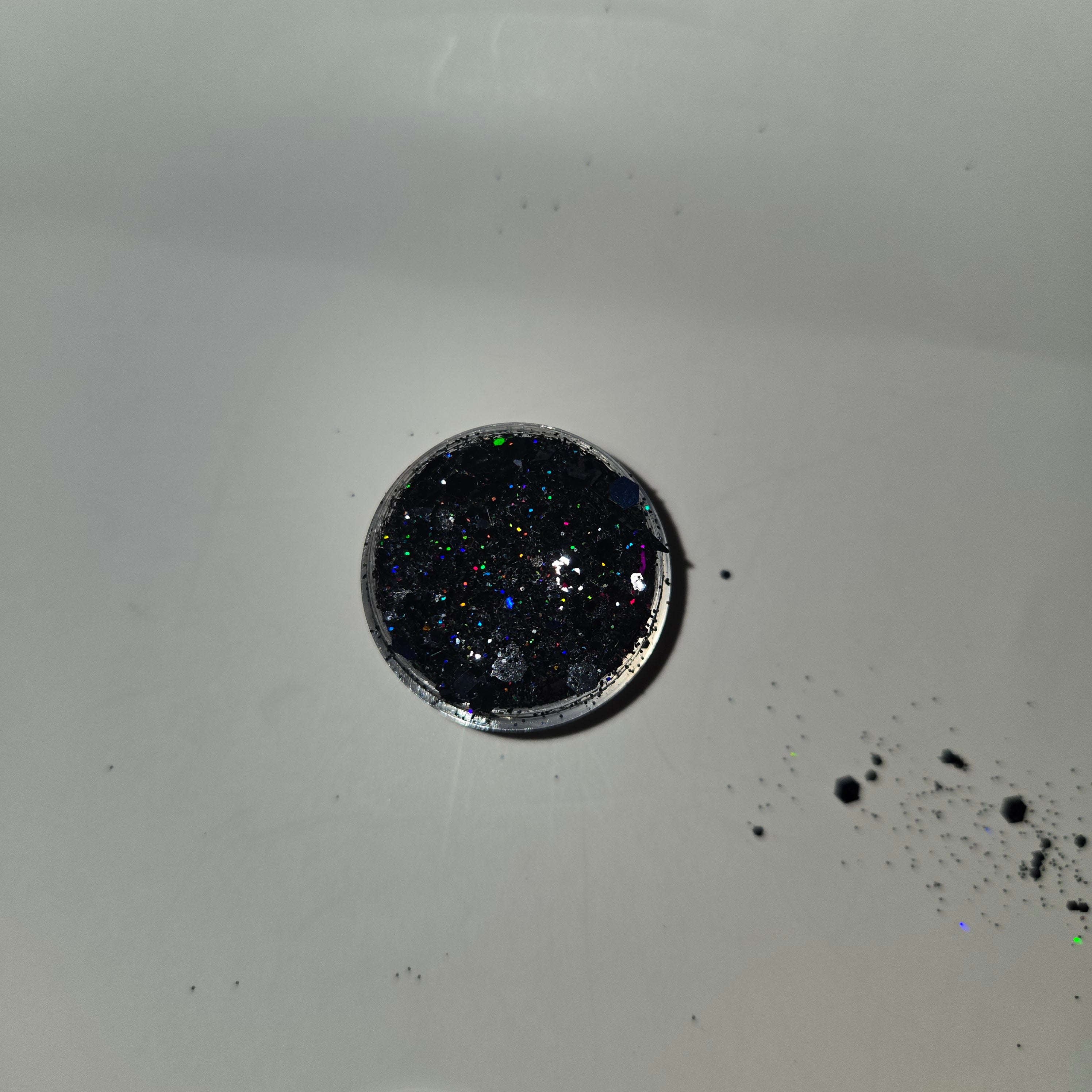 Cosmic black chunky glitter
