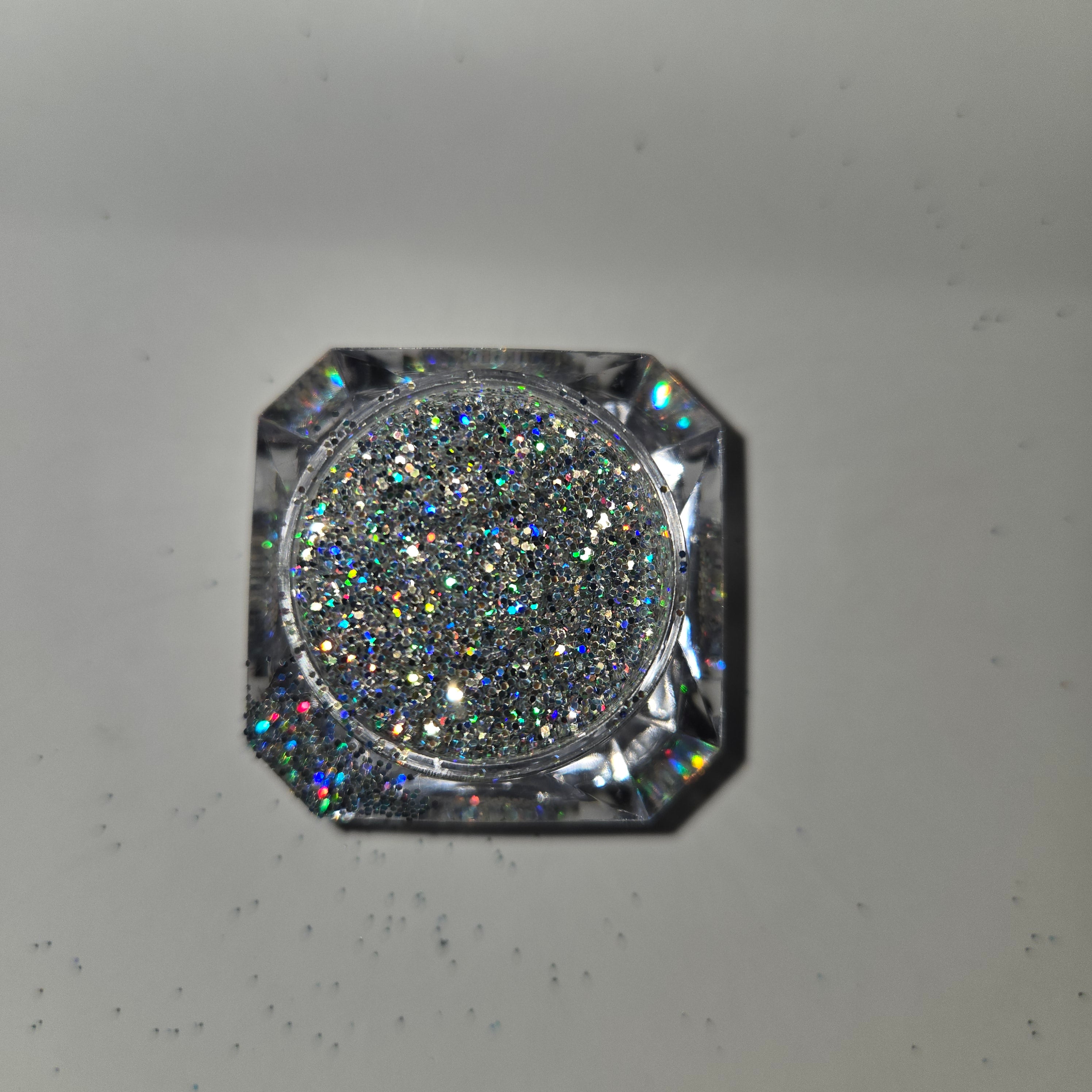 Cosmic silver glitter