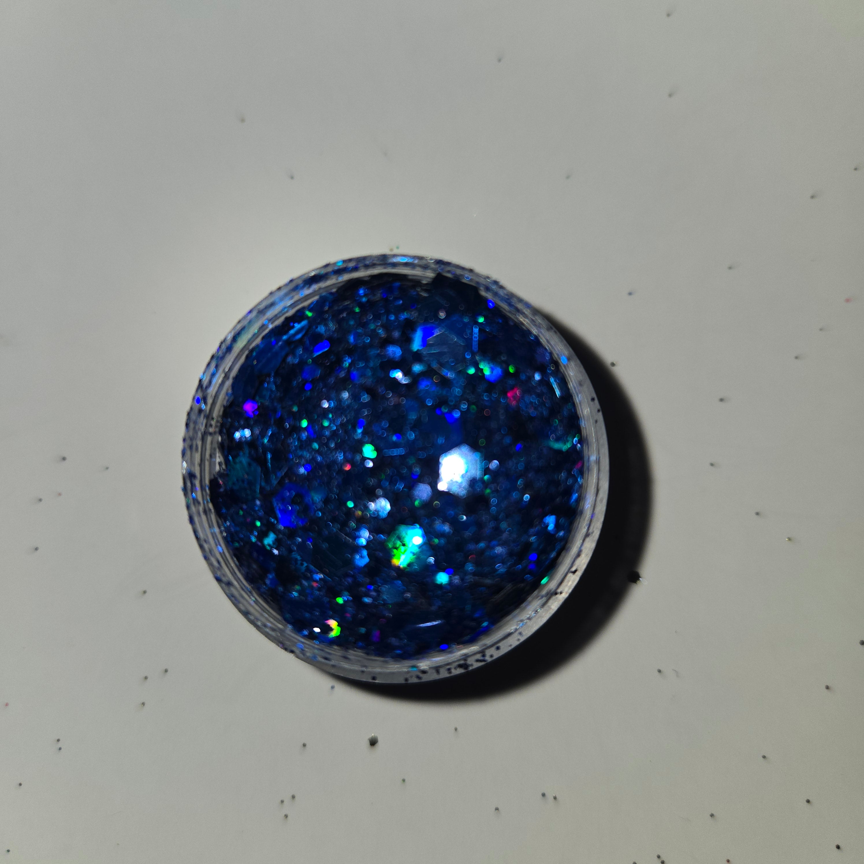 Dark blue chunky glitter