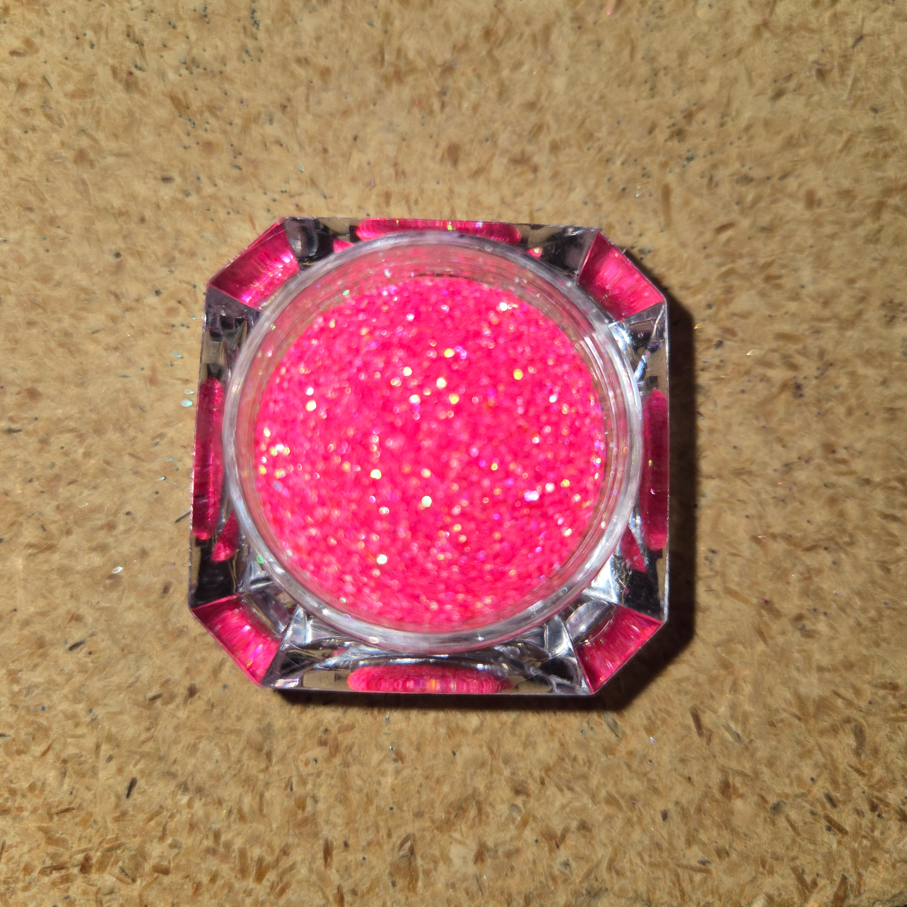 Flamingo pink fine glitter