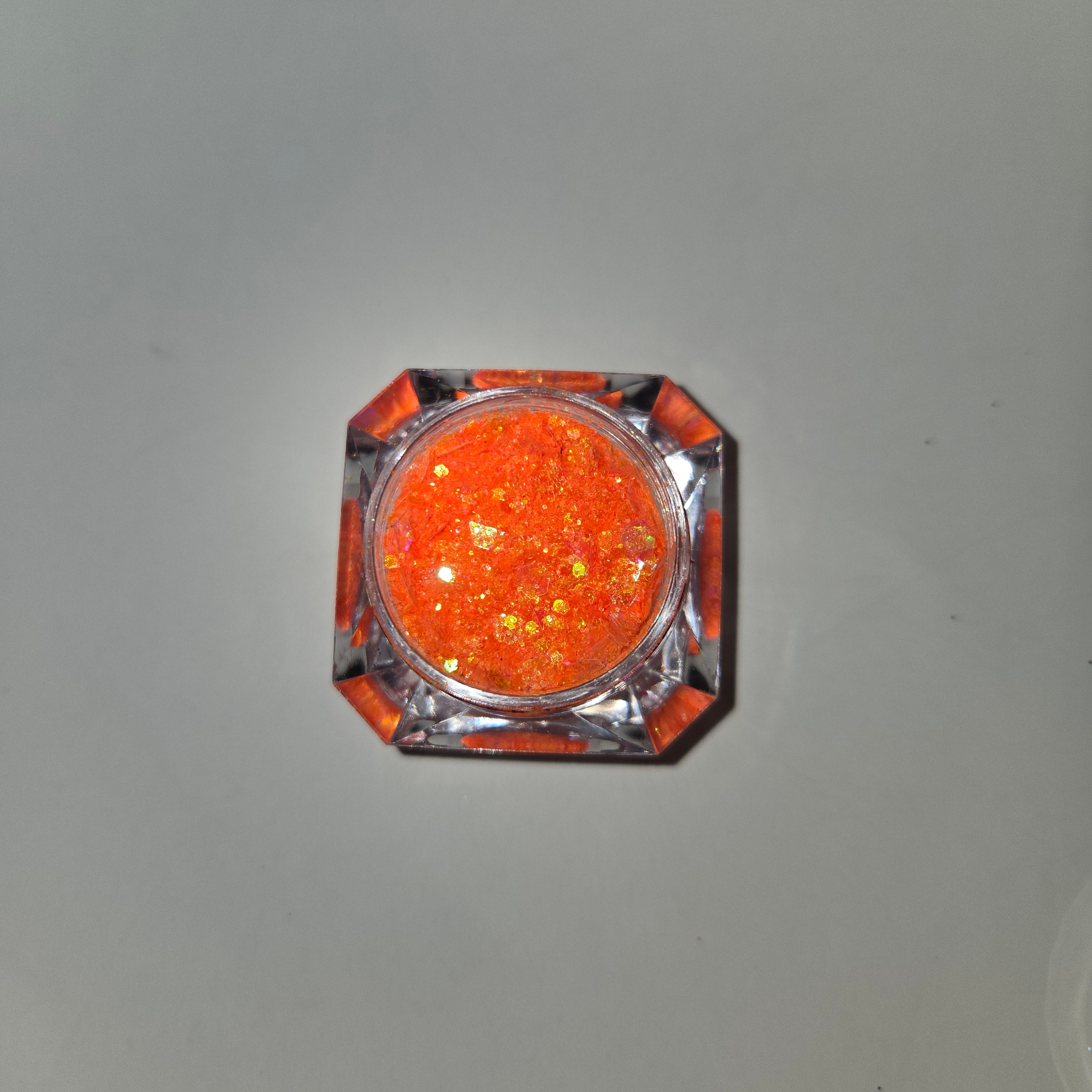 Orange chunky glitter