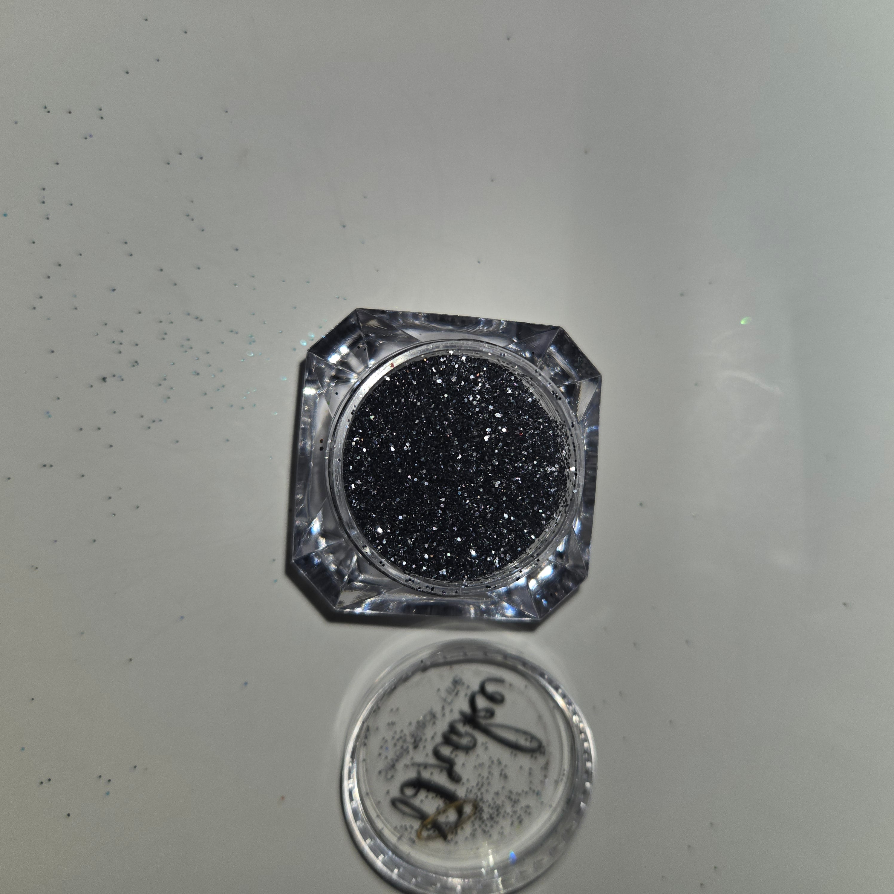 Silver Black fine glitter