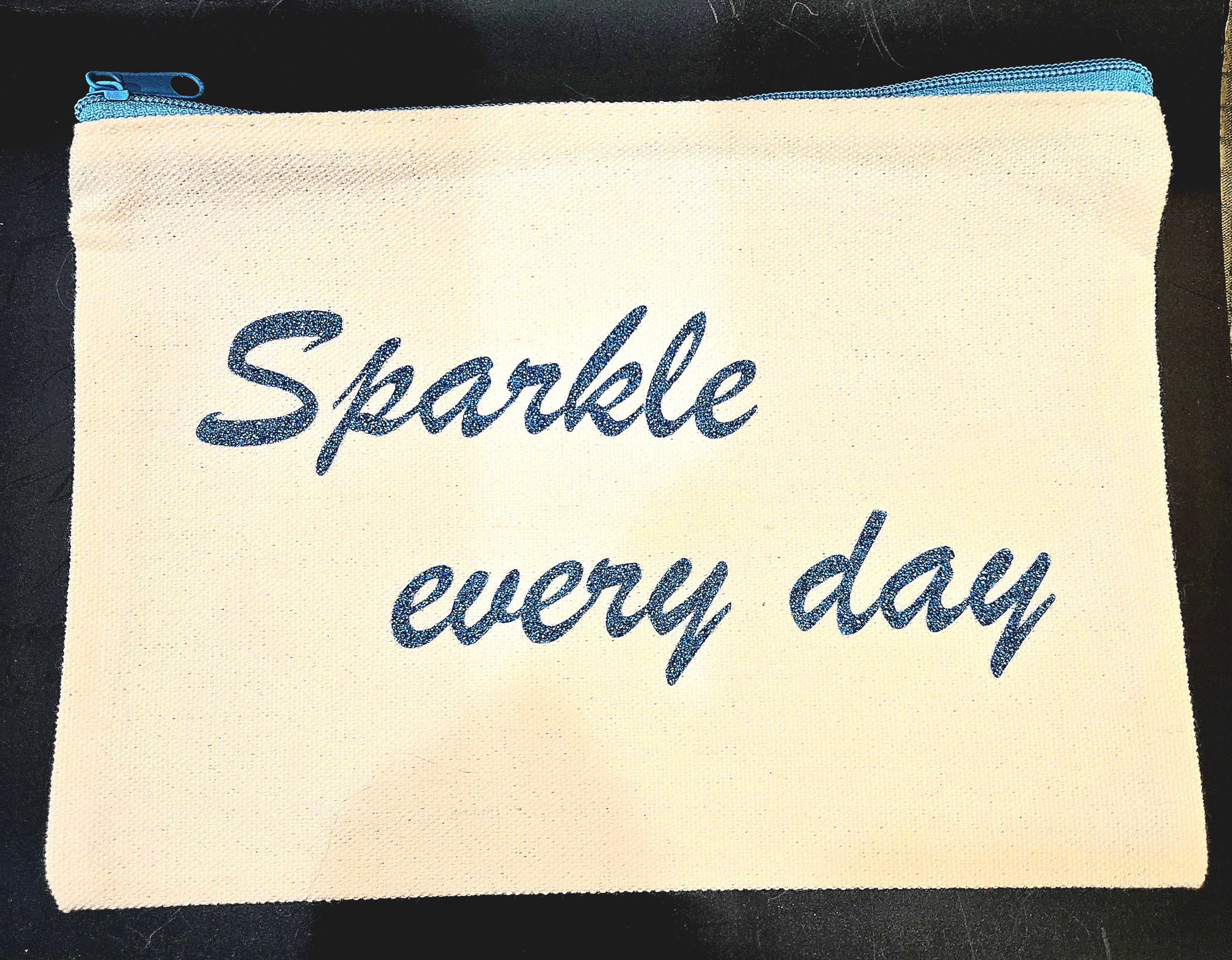 Sparkle every day makeup bag