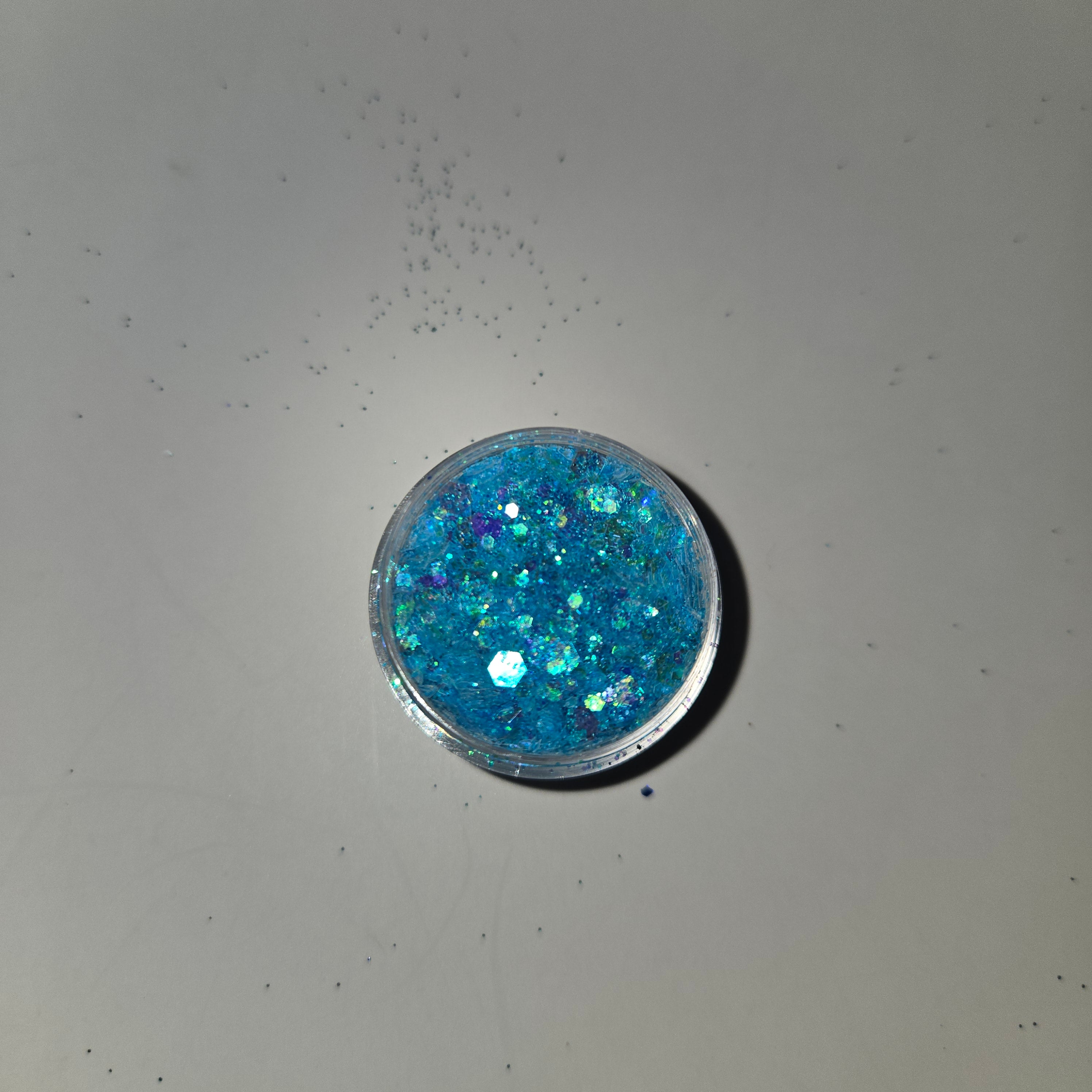 Light blue chunky glitter