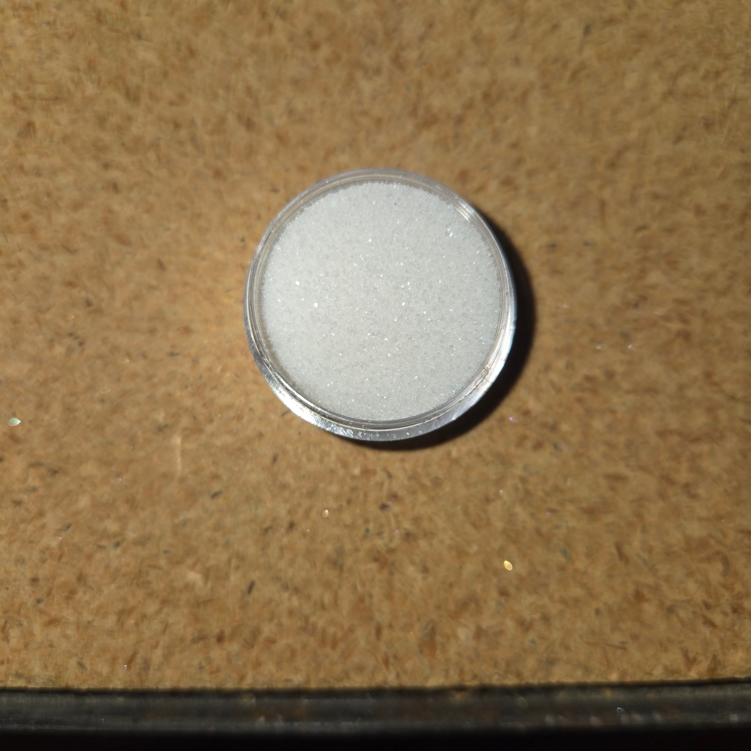 Plain white fine glitter